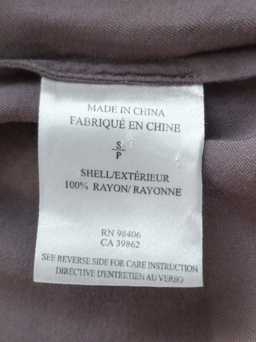 Theory Draped Rayon Top Sz S, Taupe-Mauve, Extended Shoulder Blouse - Picture 13 of 14